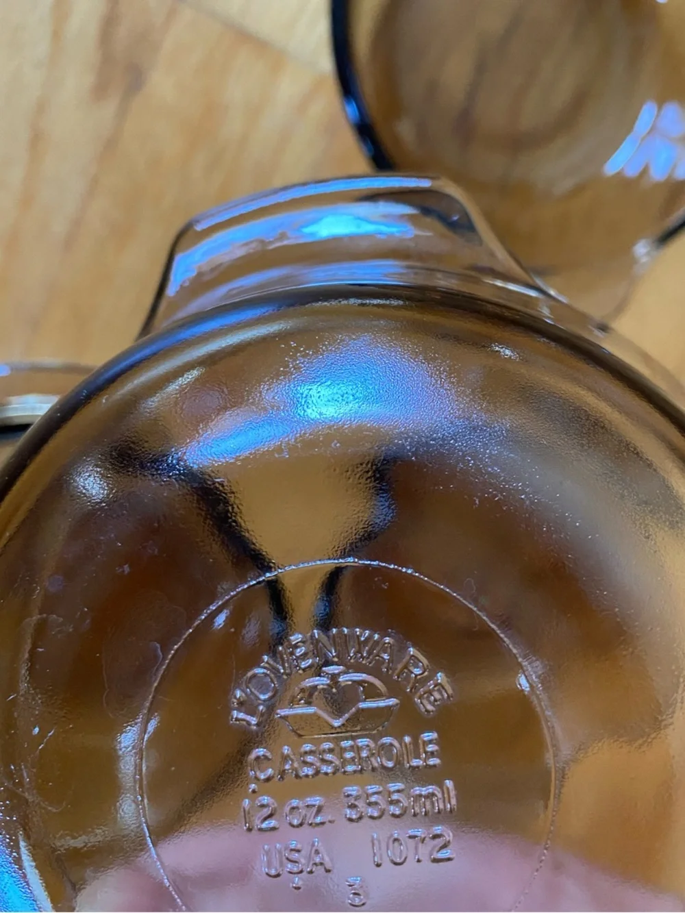Vintage 1980’s L’Ovenware Smoked Brown Small Glass  Bake Dishes - 12 oz. Set 4